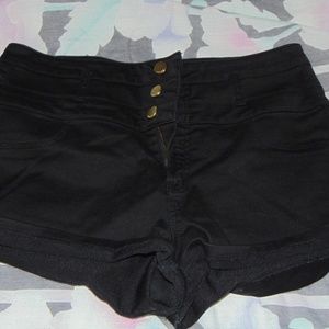 Black High Waist Shorts
